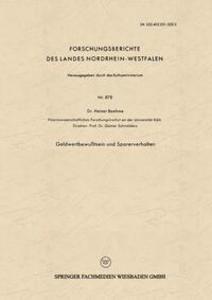 Geldwertbewußtsein und Sparerverhalten