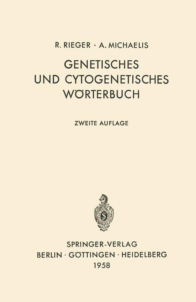 Genetisches und cytogenetisches Wörterbuch