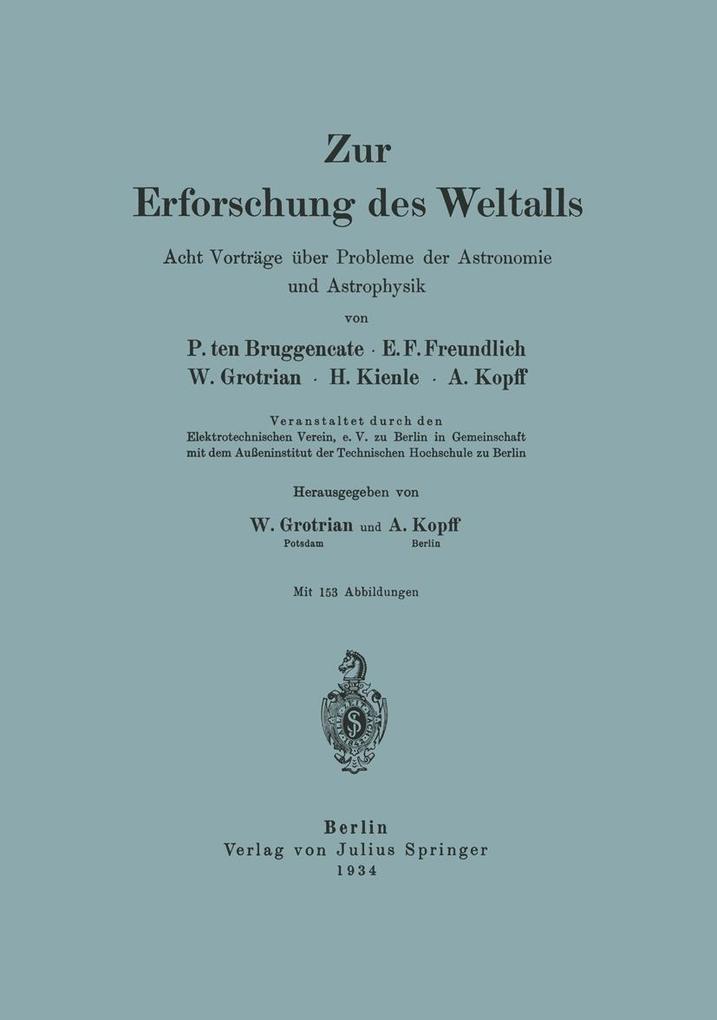 Zur Erforschung des Weltalls