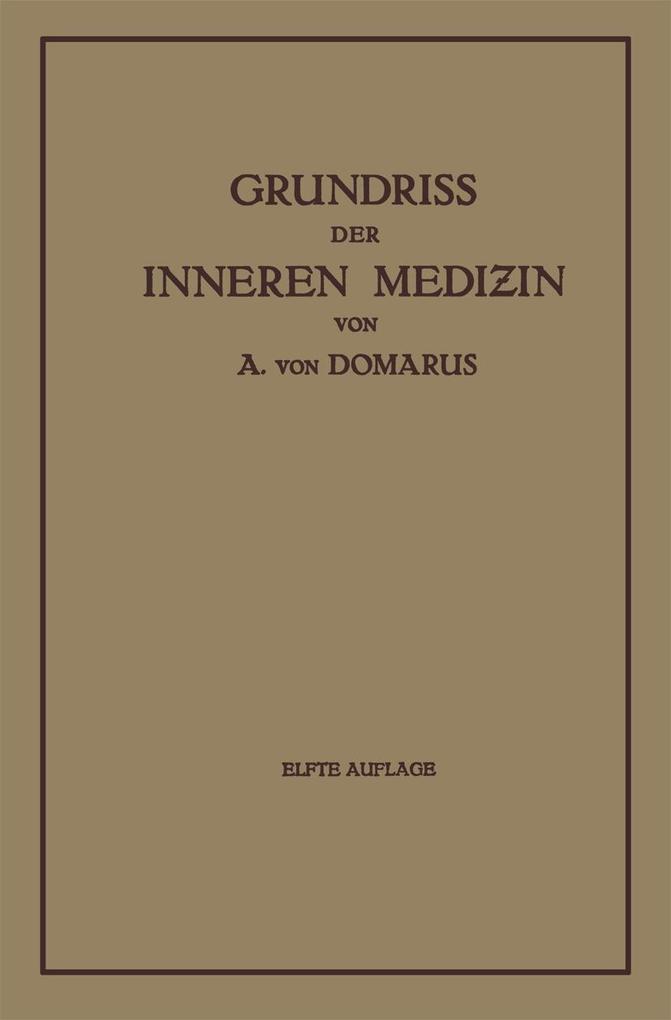 Grundriß der inneren Medizin