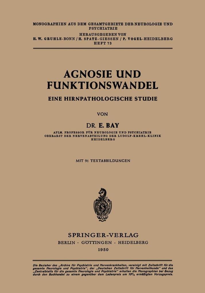 Agnosie und Funktionswandel