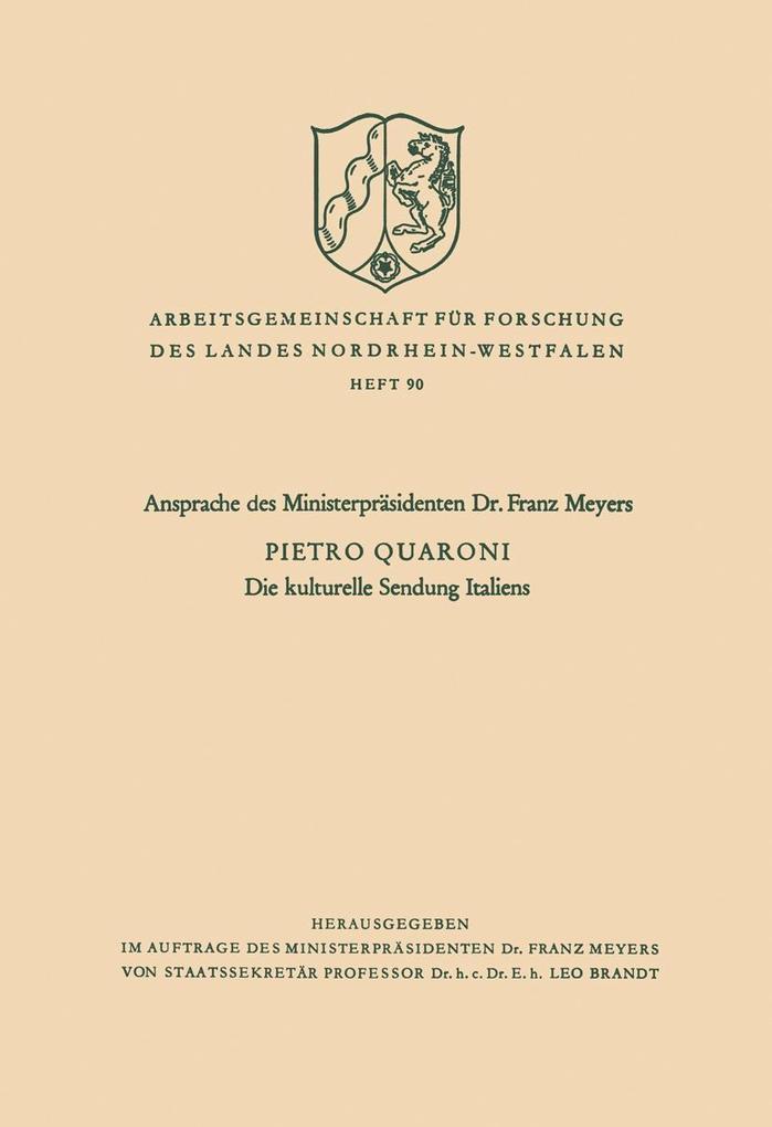Die kulturelle Sendung Italiens