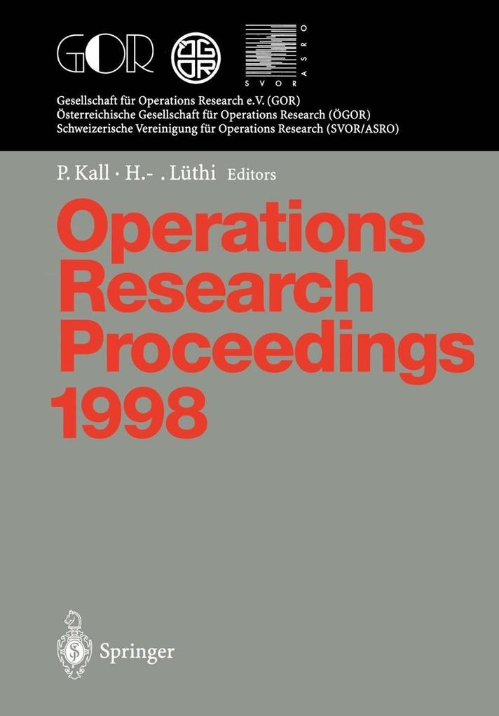 Operations Research Proceedings 1998