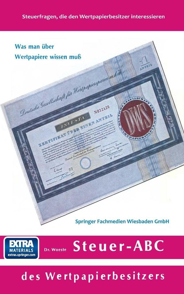 Steuer-ABC des Wertpapierbesitzers - Günter Dempewolf/ Karl Friedrich Woeste