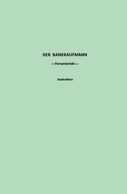 Der Bankkaufmann