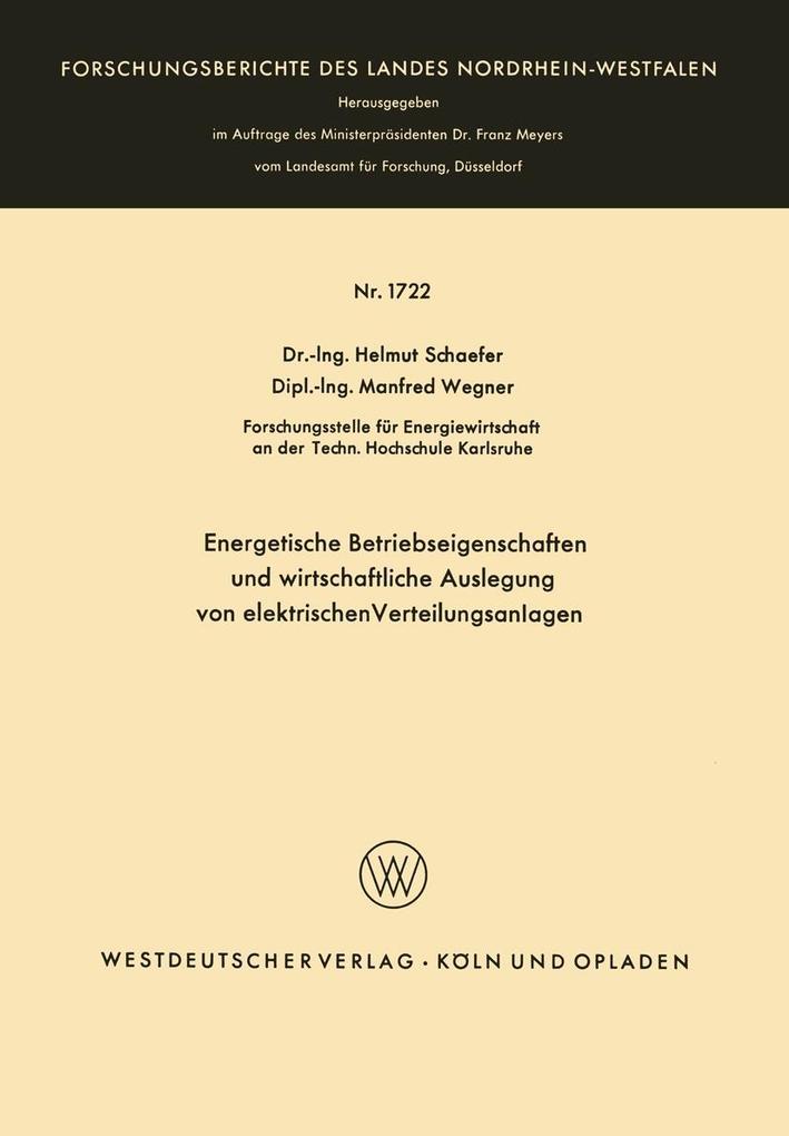 Energetische Betriebseigenschaften und wirtschaftliche Auslegung von elektrischen Verteilungsanlagen