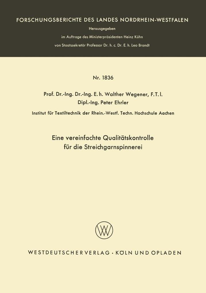 Eine vereinfachte Qualitätskontrolle für die Streichgarnspinnerei