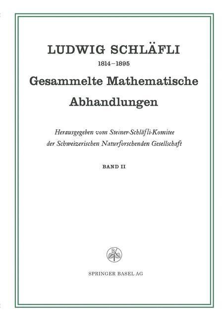Gesammelte Mathematische Abhandlungen
