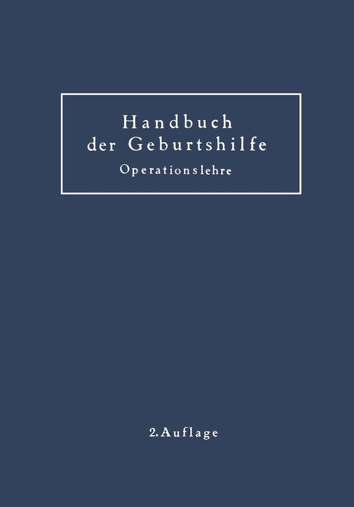 Geburtshilfliche Operationslehre