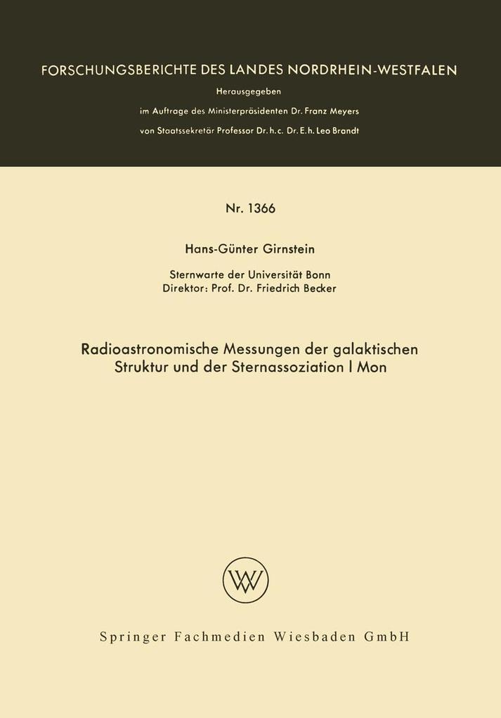 Radioastronomische Messungen der galaktischen Struktur und der Sternassoziation I Mon