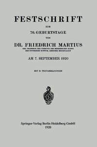 Festschrift zum 70. Geburtstage