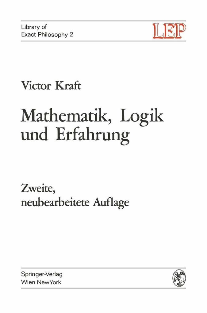 Mathematik Logik und Erfahrung - Victor Kraft