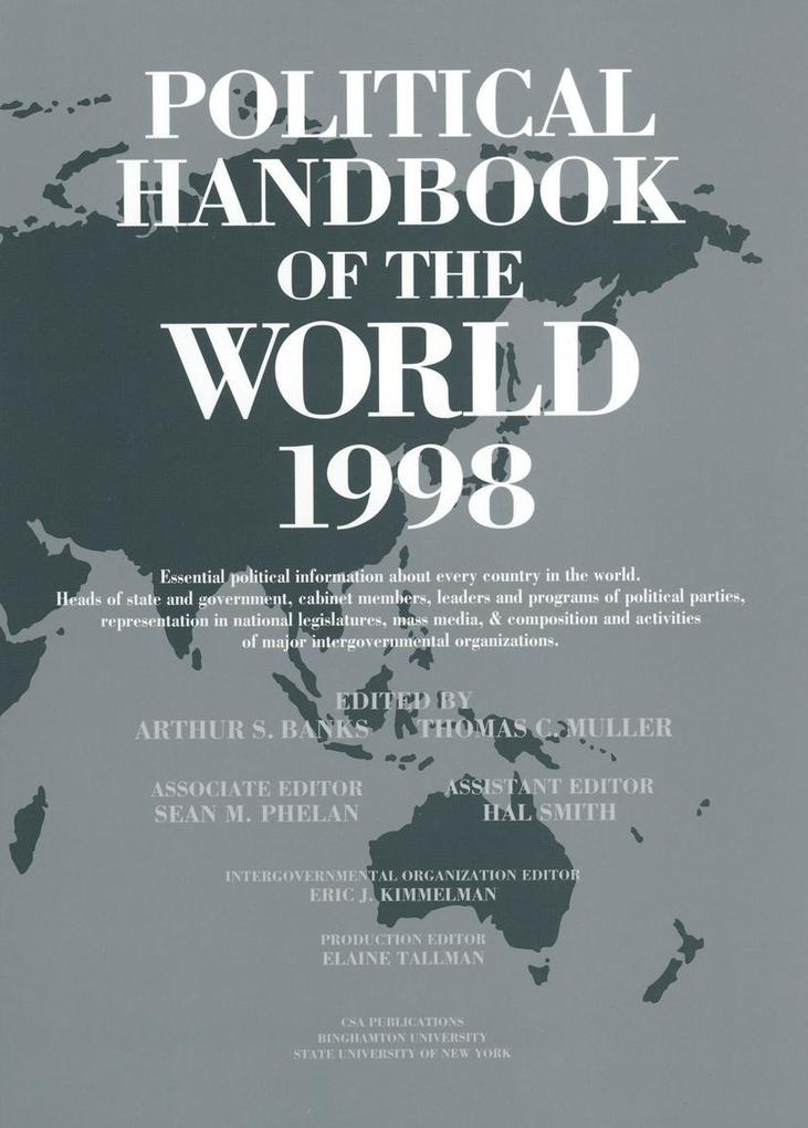 Political Handbook of the World 1998 - Thomas C. Muller/ Arthur S. Banks/ Alan J. Day/ 0 0