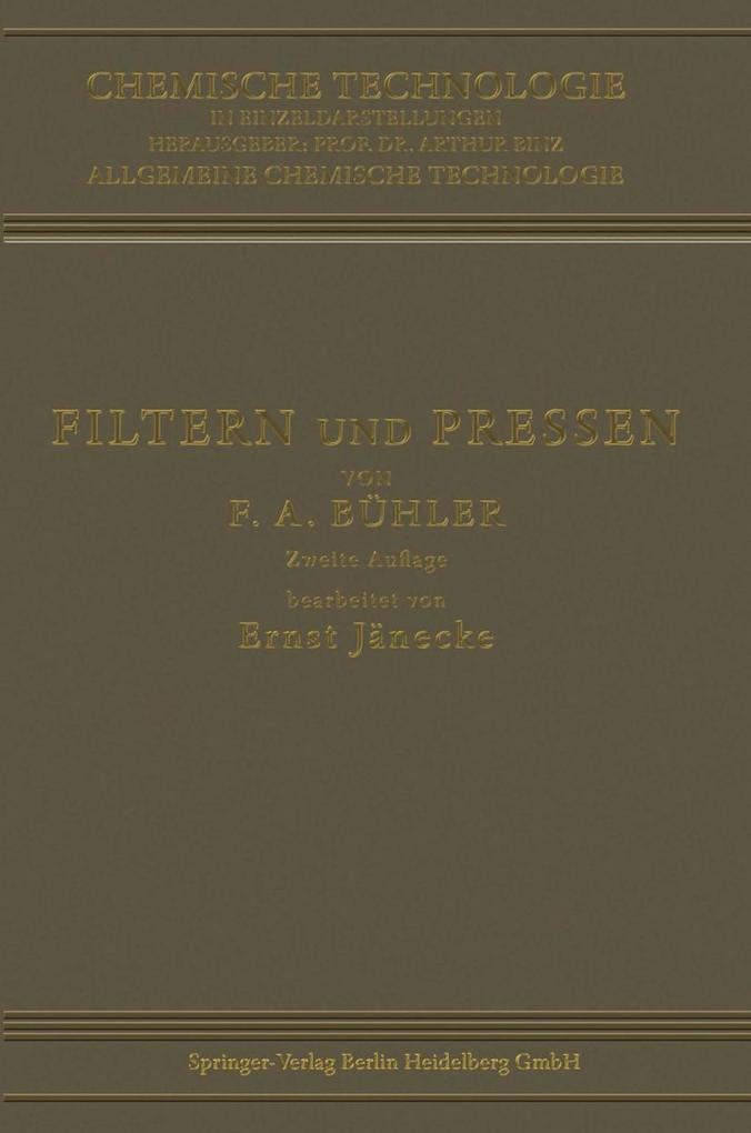 Filtern und Pressen zum Trennen von Flüssigkeiten und Festen Stoffen