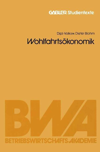 Wohlfahrtsökonomik