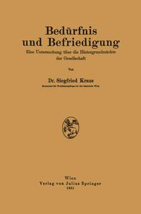 Bedürfnis und Befriedigung