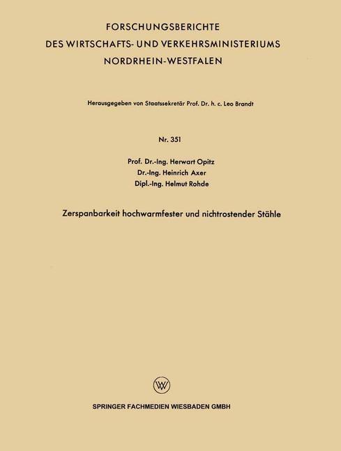 Zerspanbarkeit hochwarmfester und nichtrostender Stähle