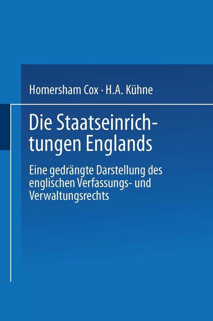 Die Staatseinrichtungen Englands