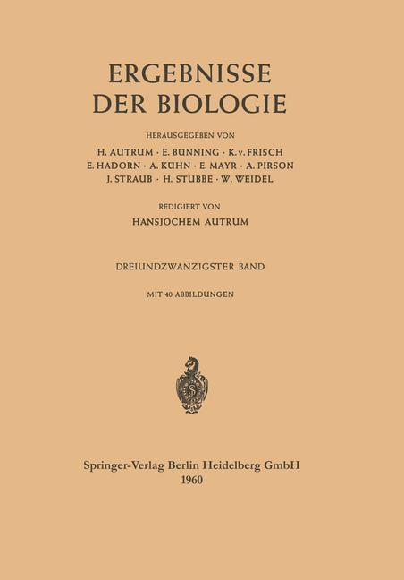 Ergebnisse der Biologie