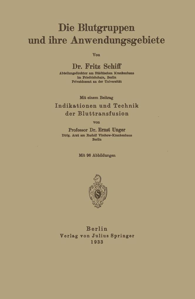 Die Blutgruppen und ihre Anwendungsgebiete