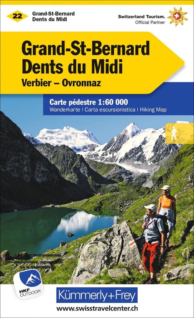 Grand-St-Bernard - Dents du Midi Verbiez Ovronnaz Wanderkarte