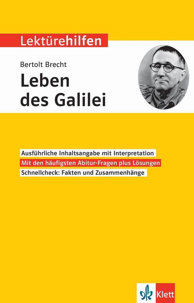 Lektürehilfen Bertolt Brecht Das Leben des Galilei