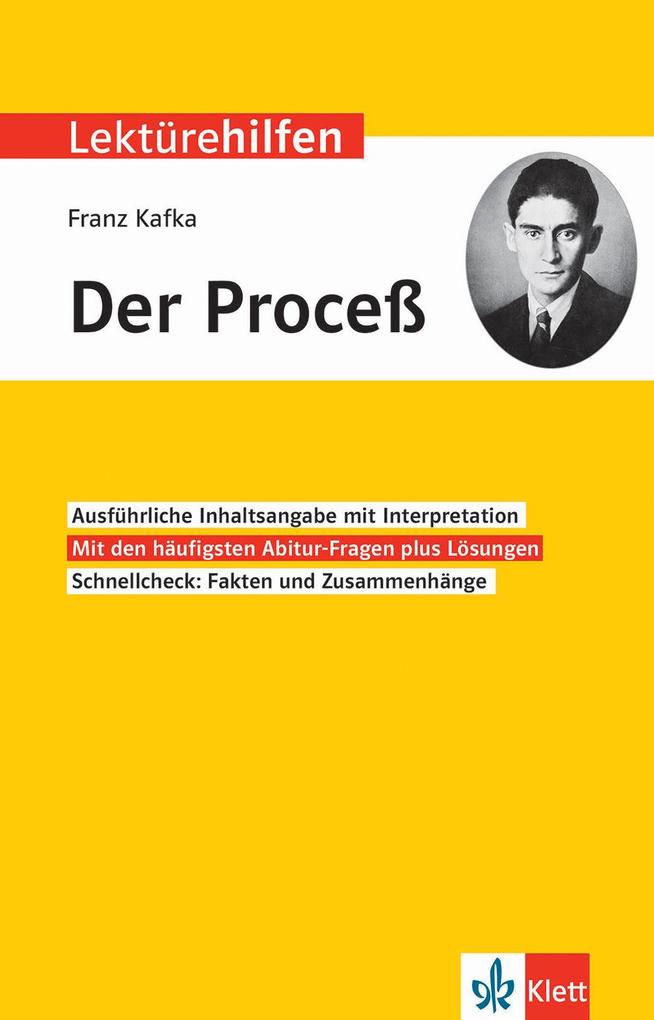 Klett Lektürehilfen Franz Kafka 'Der Proceß'