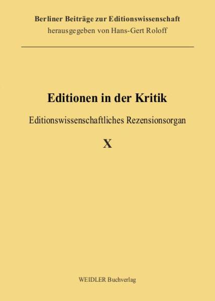 Editionen in der Kritik 10