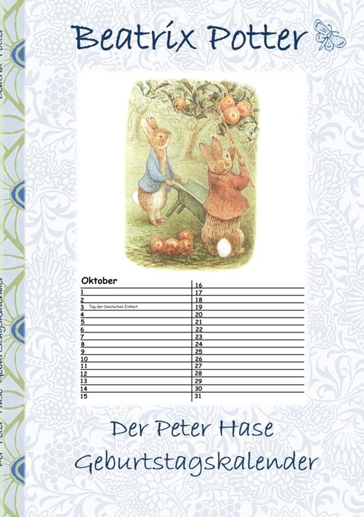 Der Peter Hase Geburtstagskalender