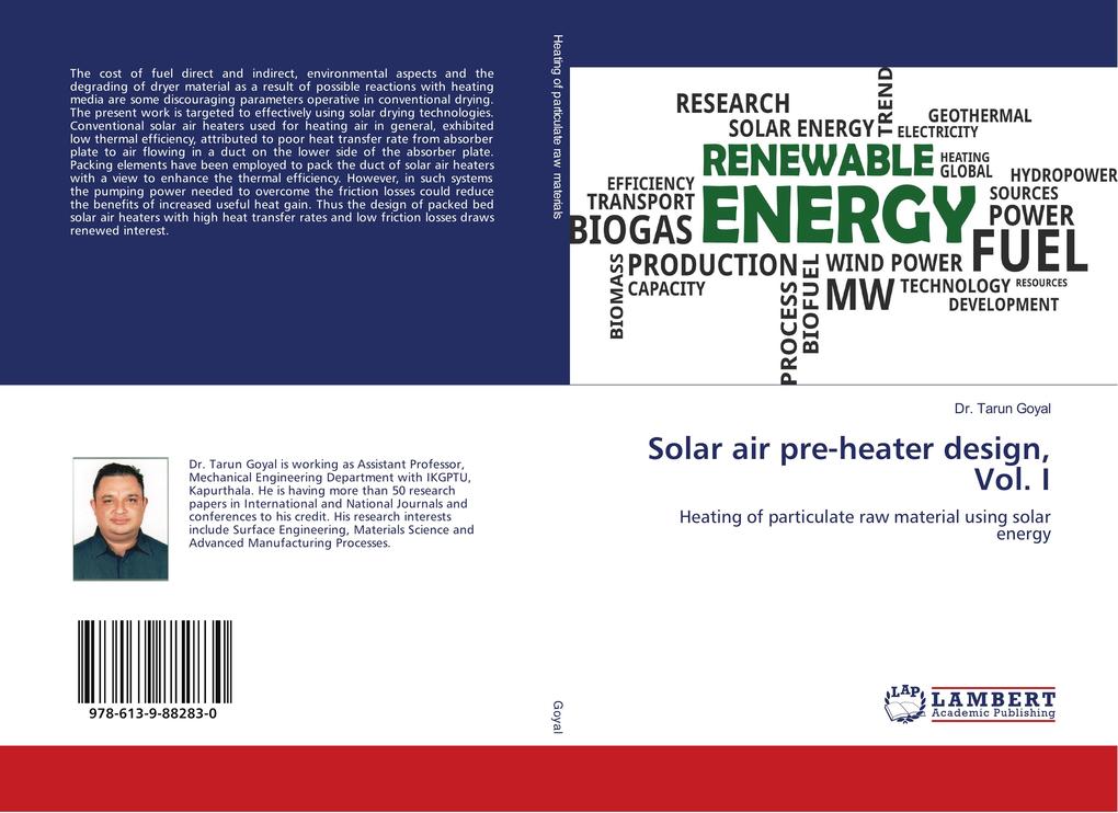 Solar air pre-heater design Vol. I
