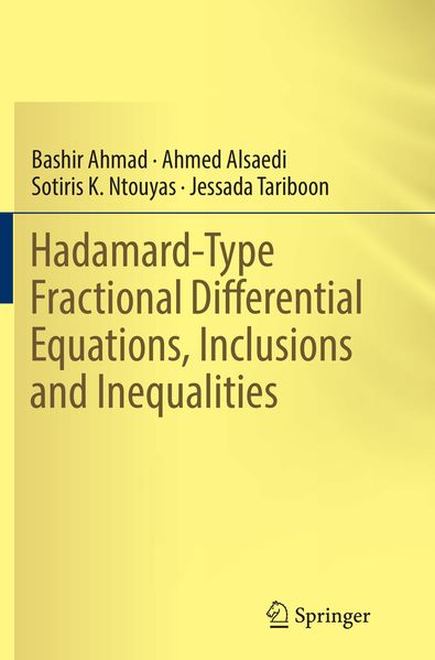 Hadamard-Type Fractional Differential Equations Inclusions and Inequalities