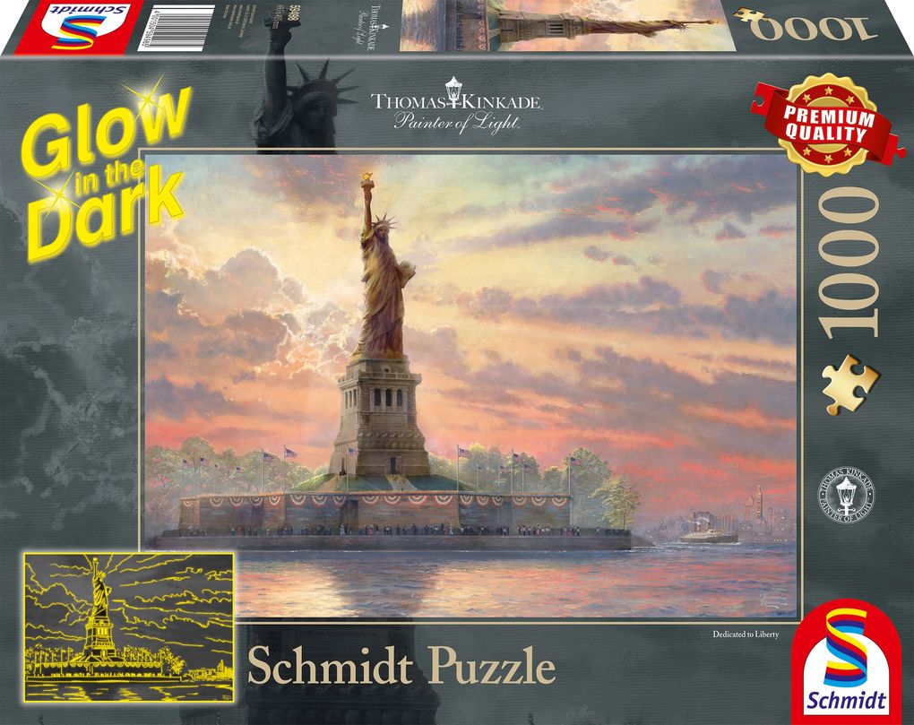 Image of SCHMIDT SPIELE (UE) Freiheitsstatue Abenddämmerung Puzzle, Puzzle