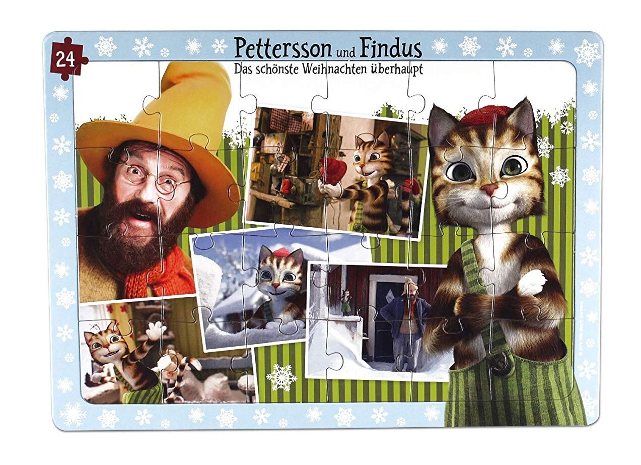 Pettersson und Findus: Das schönste Weihnachten überhaupt Rahmenpuzzle 24 Teile