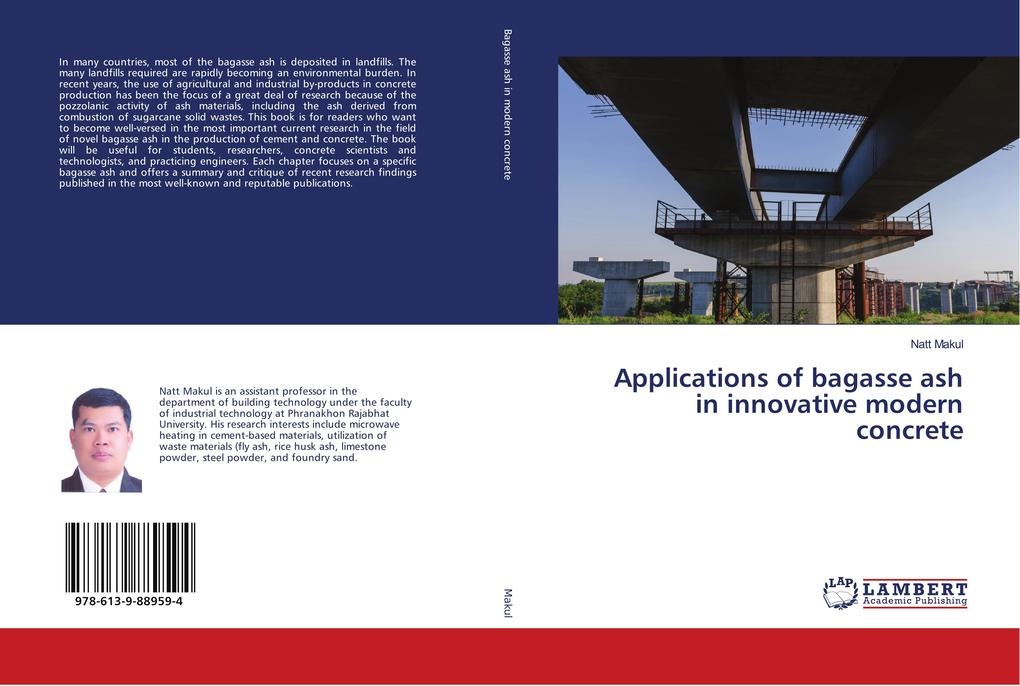 Applications of bagasse ash in innovative modern concrete