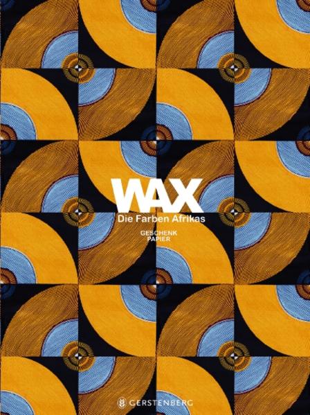 WAX Geschenkpapier Die Farben Afrikas - Motiv Orange-blaue Kreise