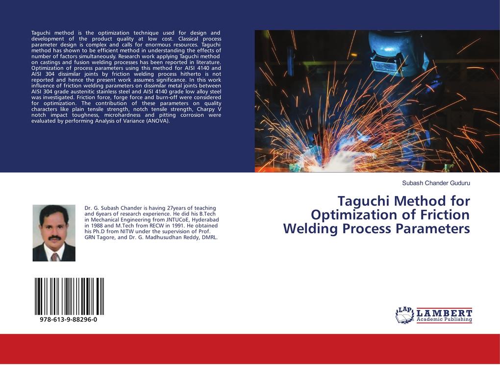 Taguchi Method for Optimization of Friction Welding Process Parameters