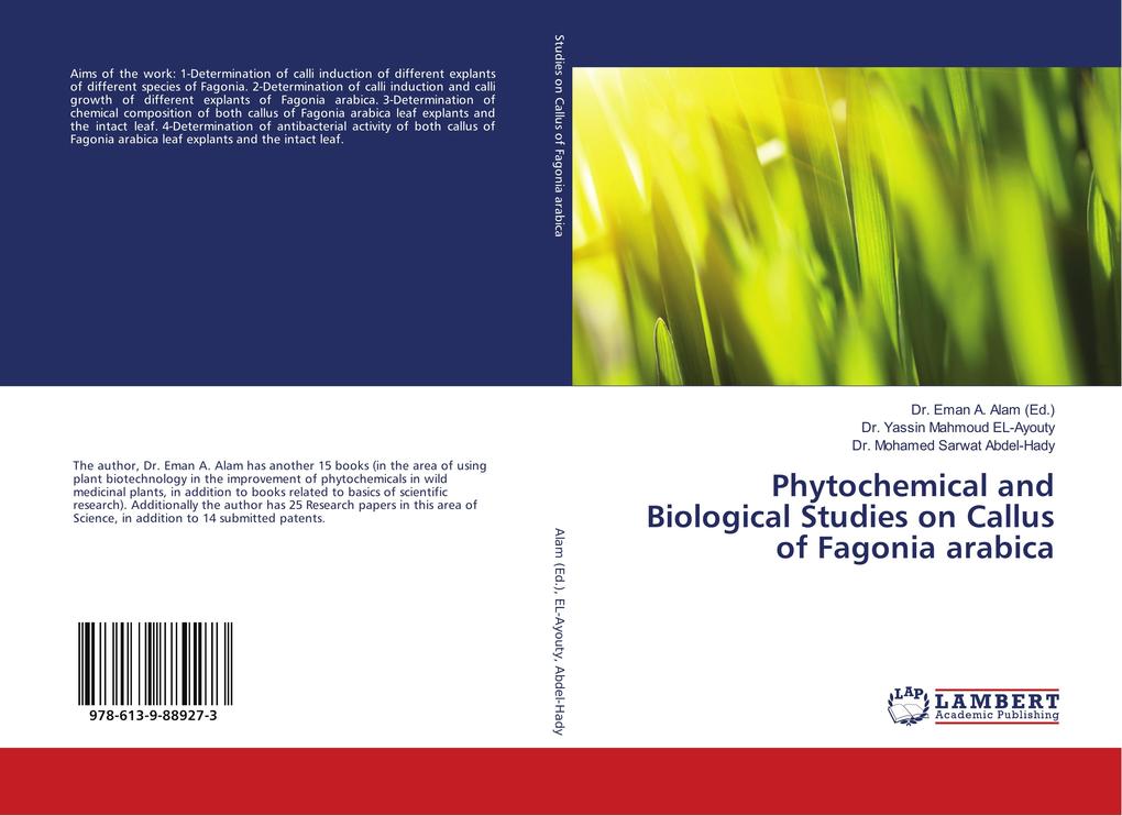 Phytochemical and Biological Studies on Callus of Fagonia arabica