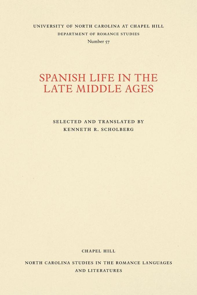Spanish Life in the Late Middle Ages
