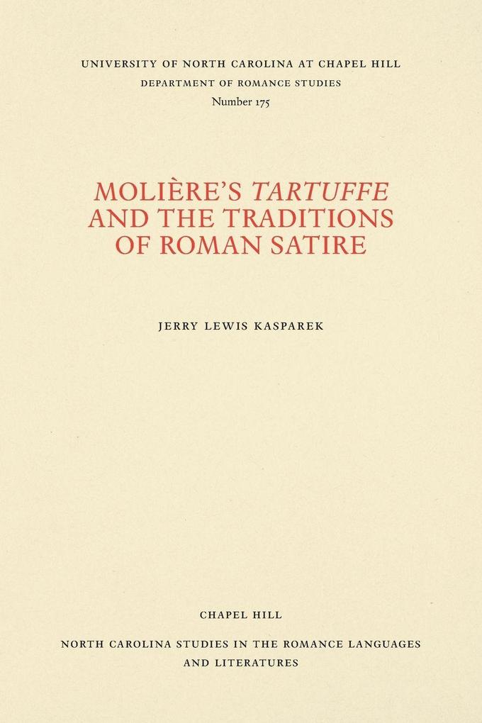 Molière's Tartuffe and the Traditions of Roman Satire