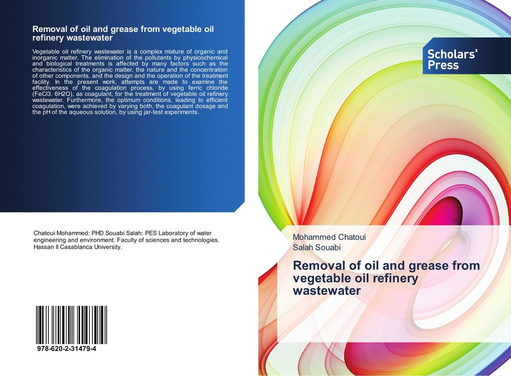 Removal of oil and grease from vegetable oil refinery wastewater