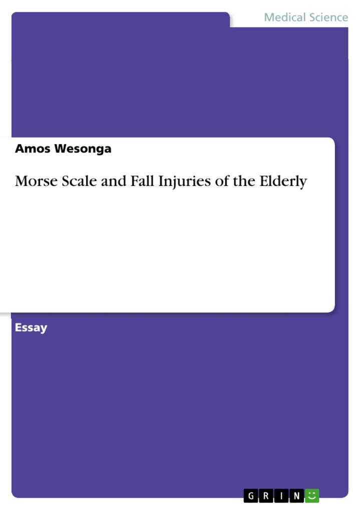 Morse Scale and Fall Injuries of the Elderly