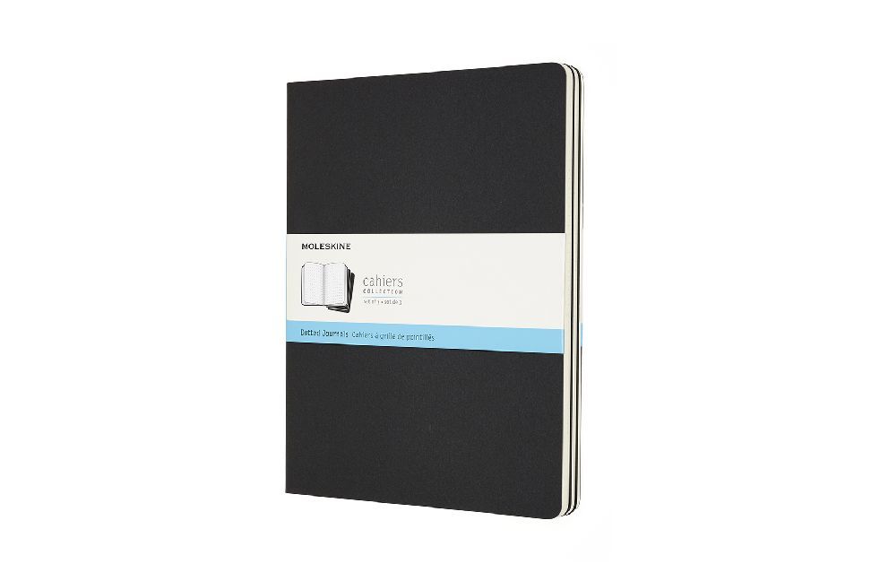 Moleskine Cahier XL 3er Set Punktraster Kartoneinband Schwarz