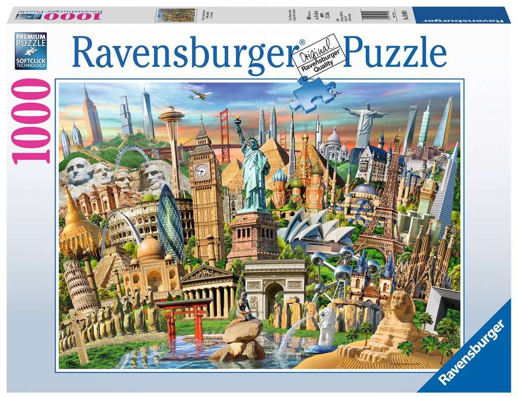 Image of Puzzle 1000 Teile, 70x50 cm, Sehenswürdigkeiten Weltweit