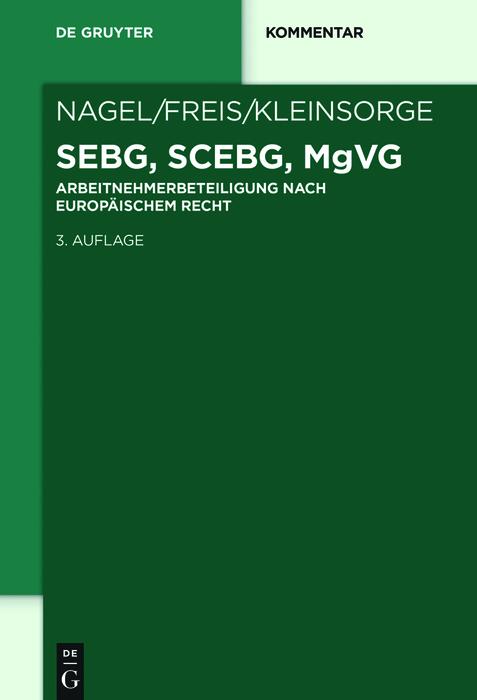 SEBG SCEBG MgVG - Bernhard Nagel/ Gerhild Freis/ Georg Kleinsorge