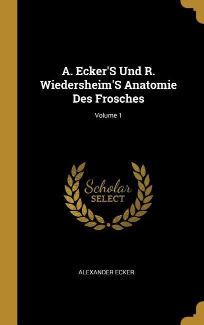A. Ecker‘s Und R. Wiedersheim‘s Anatomie Des Frosches; Volume 1