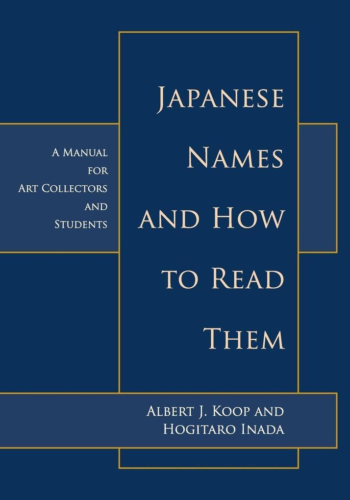 Japanese Names and How to Read Them