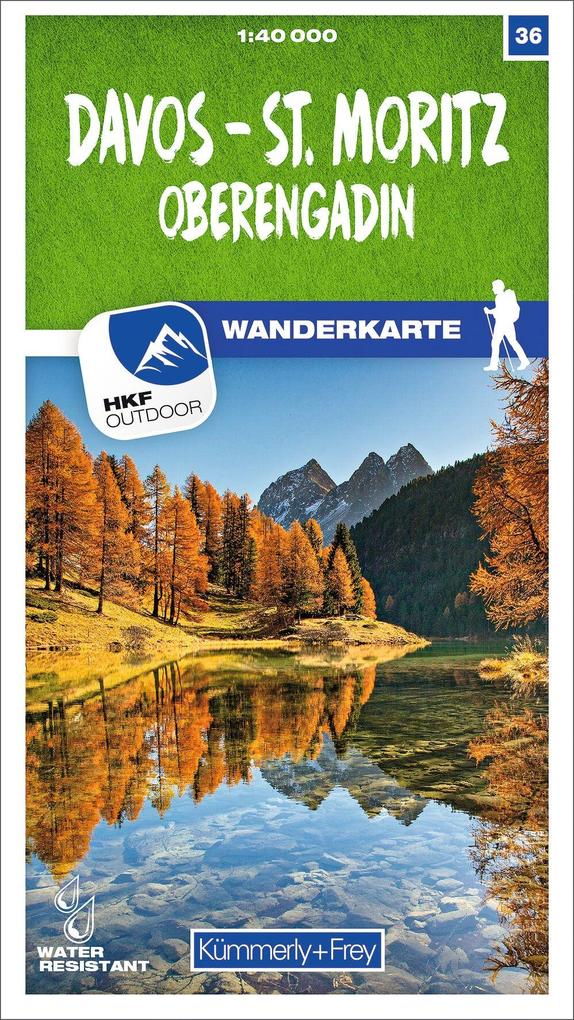 Davos - St. Moritz / Oberengadin 36 Wanderkarte 1:40 000 matt laminiert