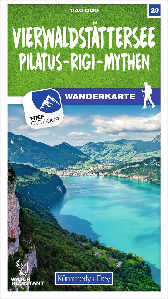 Vierwaldstättersee / Pilatus - Rigi - Mythen 20 Wanderkarte 1:40 000 matt laminiert
