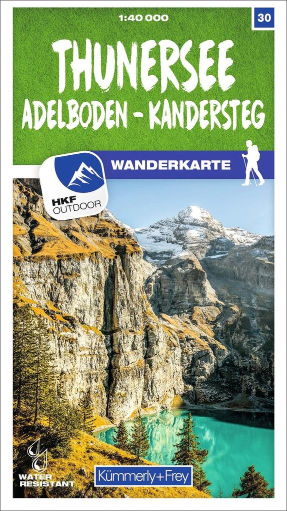 Thunersee / Adelboden - Kandersteg 30 Wanderkarte 1:40 000 matt laminiert