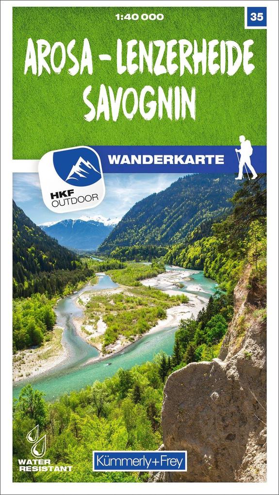 Arosa - Lenzerheide - Savognin 35 Wanderkarte 1:40 000 matt laminiert